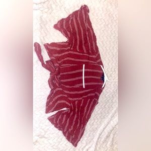 american eagle cropped tie front top